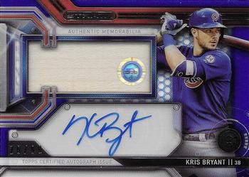 2016 Topps Strata - Clearly Authentic Autographed Relics Blue #CAAR-KB Kris Bryant Front