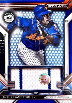 2016 Topps Strata - Clearly Authentic Relics Blue #CAR-CG Curtis Granderson Front
