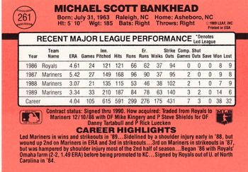 1990 Donruss #261 Scott Bankhead Back