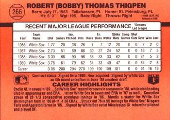 1990 Donruss #266 Bobby Thigpen Back