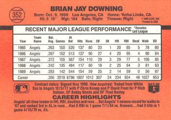 1990 Donruss #352 Brian Downing Back
