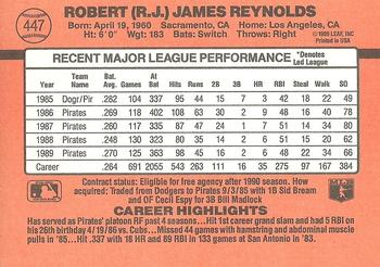 1990 Donruss #447 R.J. Reynolds Back
