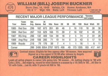 1990 Donruss #474 Bill Buckner Back