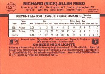 1990 Donruss #527 Rick Reed Back