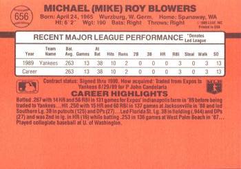 1990 Donruss #656 Mike Blowers Back
