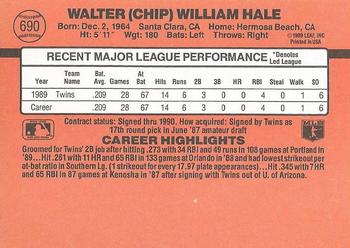 1990 Donruss #690 Chip Hale Back