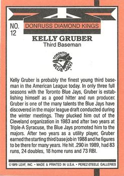 1990 Donruss #12 Kelly Gruber Back