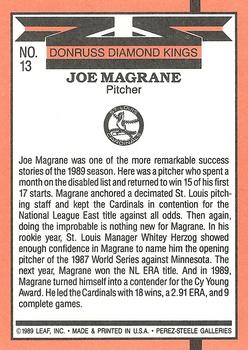 1990 Donruss #13 Joe Magrane Back