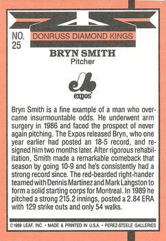 1990 Donruss #25 Bryn Smith Back