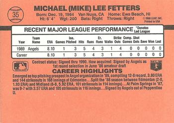 1990 Donruss #35 Mike Fetters Back