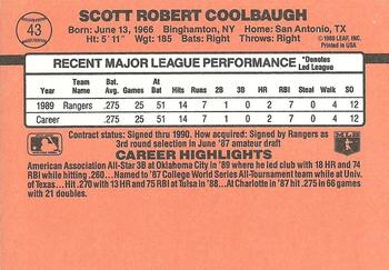1990 Donruss #43 Scott Coolbaugh Back