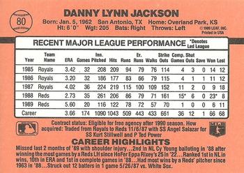 1990 Donruss #80 Danny Jackson Back