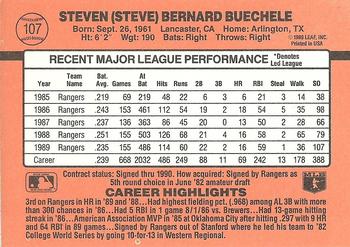 1990 Donruss #107 Steve Buechele Back