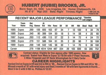 1990 Donruss #130 Hubie Brooks Back