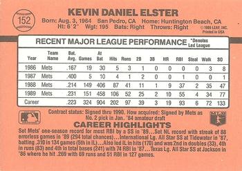 1990 Donruss #152 Kevin Elster Back
