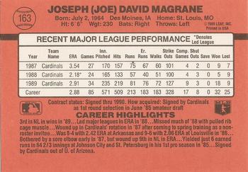 1990 Donruss #163 Joe Magrane Back