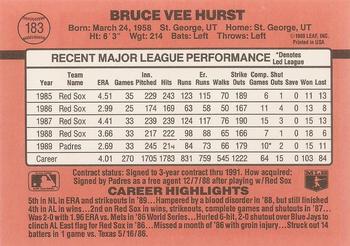 1990 Donruss #183 Bruce Hurst Back