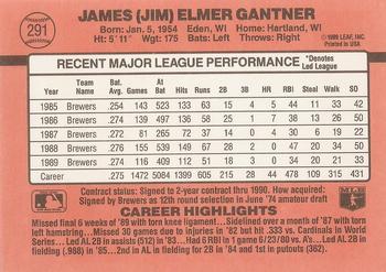 1990 Donruss #291 Jim Gantner Back