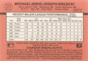 1990 Donruss #373 Mike Bielecki Back