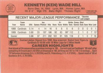 1990 Donruss #397 Ken Hill Back