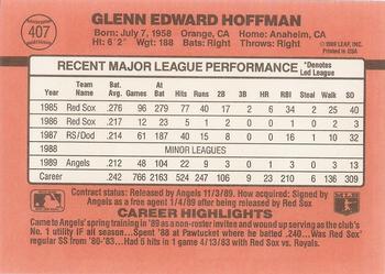 1990 Donruss #407 Glenn Hoffman Back