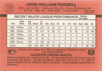 1990 Donruss #458 John Russell Back
