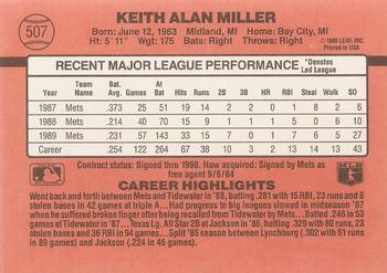 1990 Donruss #507 Keith Miller Back