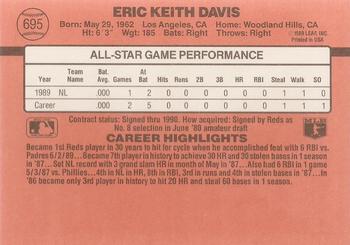 1990 Donruss #695 Eric Davis Back