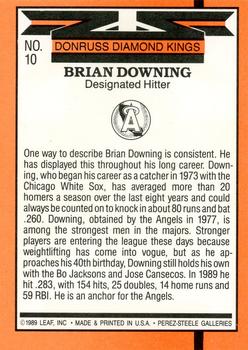 1990 Donruss #10 Brian Downing Back