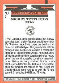 1990 Donruss #5 Mickey Tettleton Back