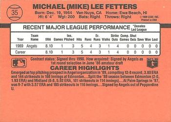 1990 Donruss #35 Mike Fetters Back