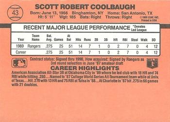 1990 Donruss #43 Scott Coolbaugh Back