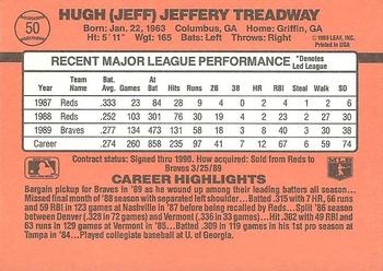 1990 Donruss #50 Jeff Treadway Back