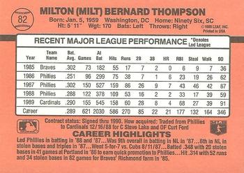 1990 Donruss #82 Milt Thompson Back