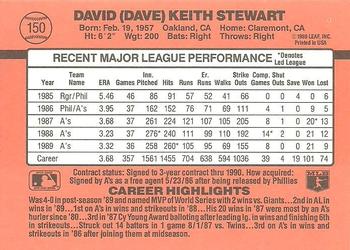1990 Donruss #150 Dave Stewart Back