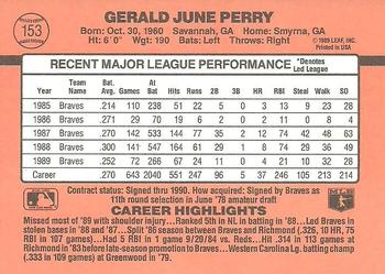 1990 Donruss #153 Gerald Perry Back