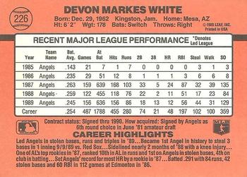 1990 Donruss #226 Devon White Back