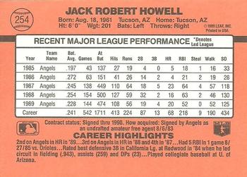 1990 Donruss #254 Jack Howell Back