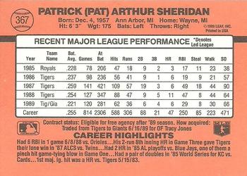 1990 Donruss #367 Pat Sheridan Back