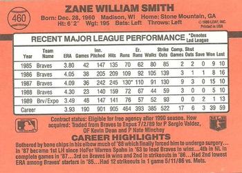 1990 Donruss #460 Zane Smith Back