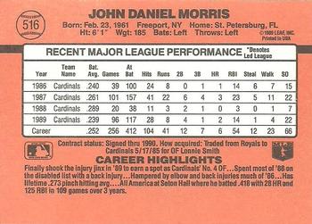 1990 Donruss #516 John Morris Back