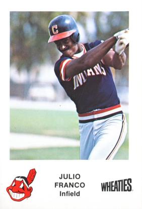 1983 Wheaties Cleveland Indians #NNO Julio Franco Front