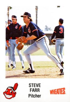 1984 Wheaties Cleveland Indians #NNO Steve Farr Front