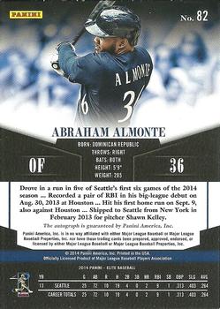 2014 Donruss - Elite Turn Of The Century Signatures #82 Abraham Almonte Back