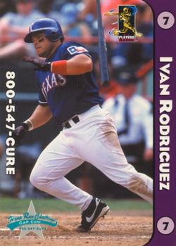 2001 Cap Cure Home Run Challenge #NNO Tony Gwynn / Ivan Rodriguez Back