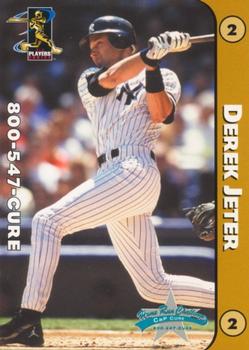 2001 Cap Cure Home Run Challenge #NNO Derek Jeter / Mike Sweeney Front