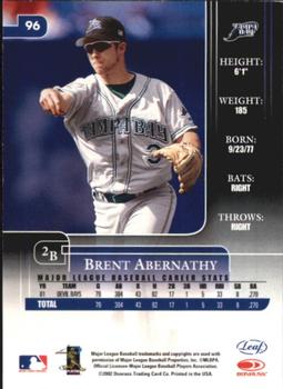 2002 Leaf Rookies & Stars - Great American Signings #96 Brent Abernathy Back
