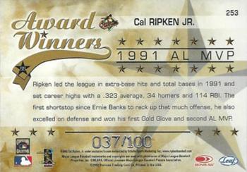 2002 Leaf Rookies & Stars - Longevity #253 Cal Ripken Jr. Back