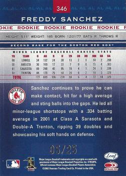2002 Leaf Rookies & Stars - Longevity #346 Freddy Sanchez Back