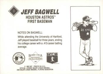 1992 Barry Colla Jeff Bagwell #3 Jeff Bagwell Back